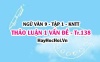 Thảo luận về một vấn đề đáng quan tâm trong đời sống phù hợp với lứa tuổi trang 138 lớp 9 tập 1 Kết nối tri thức